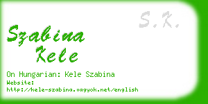 szabina kele business card
